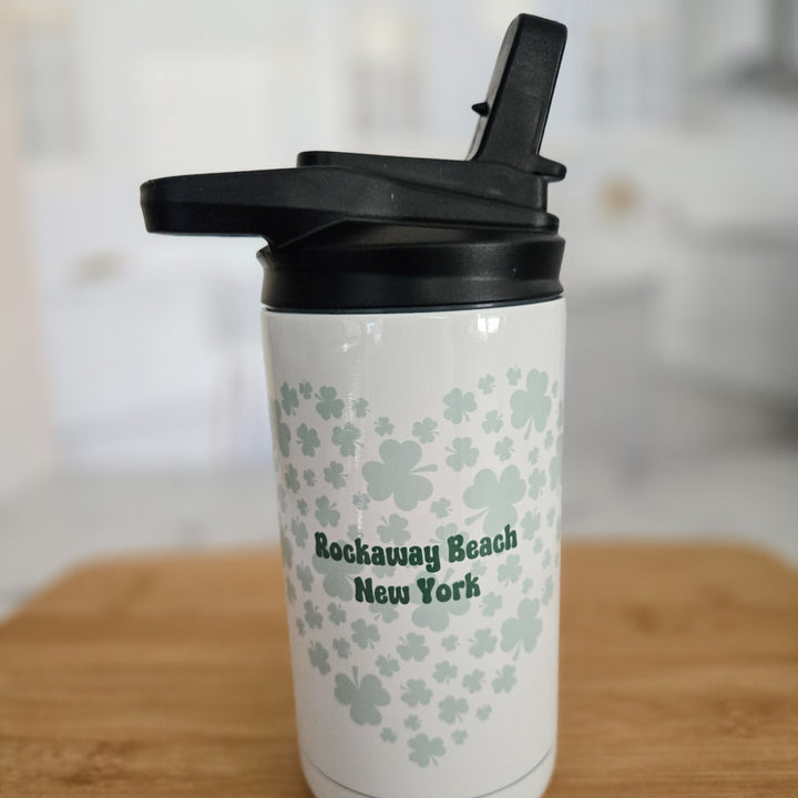 St. Patrick's Day Shamrock Custom Water Bottle - Irish Town St. Paddy's Day Drink Tumblers Salt and Sparkle