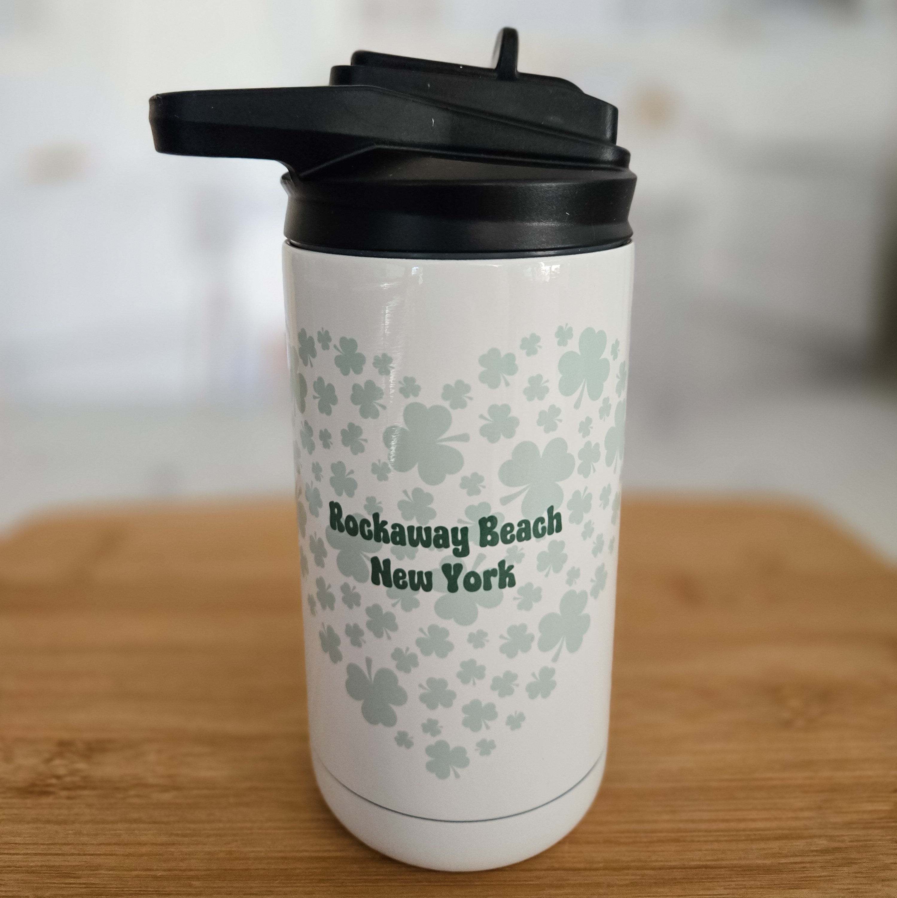 St. Patrick's Day Heart Kids Sippy Cup - Hometown Shamrock Water Bottle for Child Salt and Sparkle
