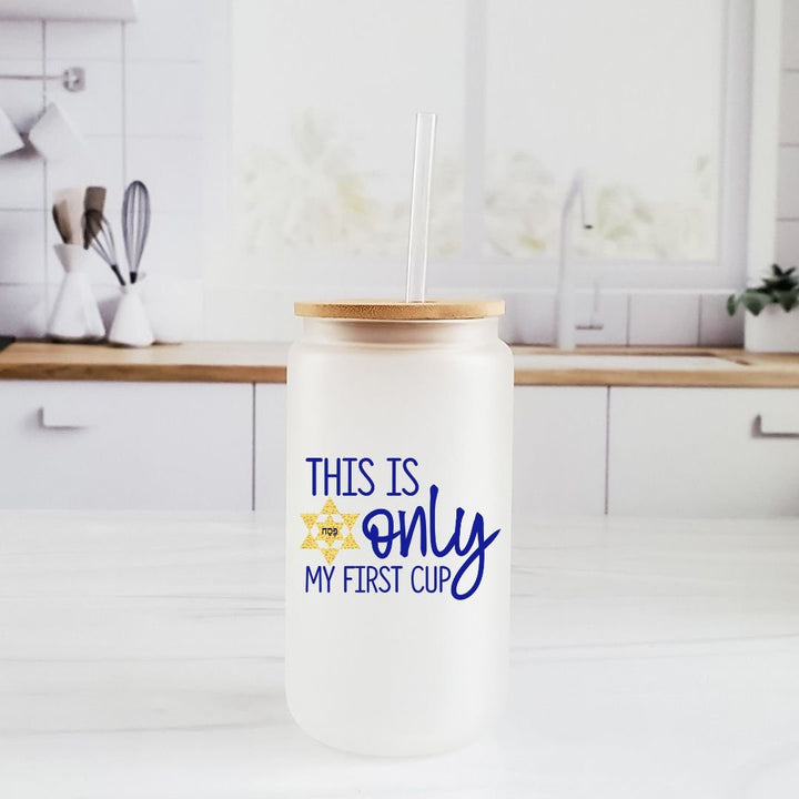 Funny Passover Printed Glass Can Cup | Funny Jewish Humor Gift Salt and Sparkle